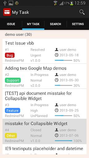 RedminePM - Redmine Client App screenshot 1