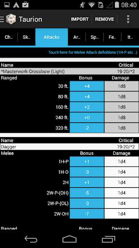 PCGen Character Importer Lite screenshot 6