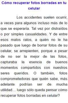 Como Recuperar Fotos Borradas screenshot 1