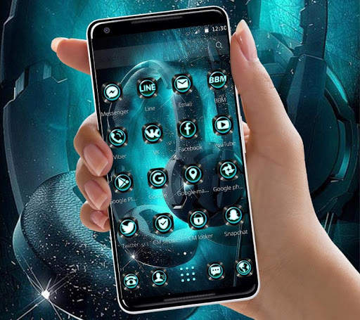 Neon Headset Music Theme screenshot 2