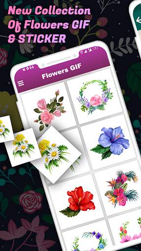 Flowers GIF : Flower Stickers For Whatsapp screenshot 1