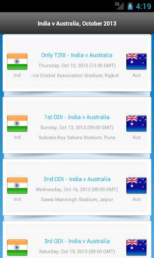 Cricket Schedule With Widget screenshot 3