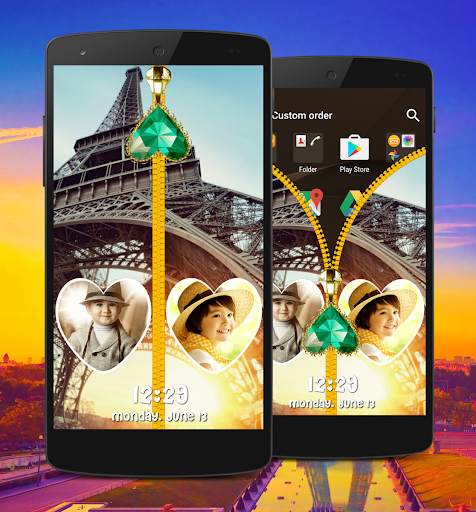 Paris Zipper Lock Screen 2 تصوير الشاشة