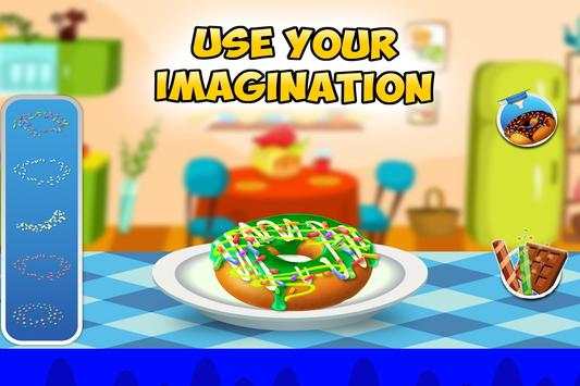 Make Donuts Top Pastry Chef kids Cooking Games 3D screenshot 2
