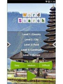 Word Search - The World Travel screenshot 1