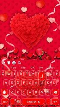 Red full love keyboard theme screenshot 4