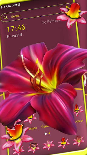 Red Lily Flower Theme screenshot 1