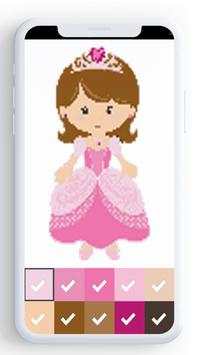 Princess Color By Number, princess coloring game screenshot 6