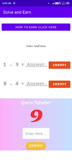 Solve & Earn स्क्रीनशॉट 1