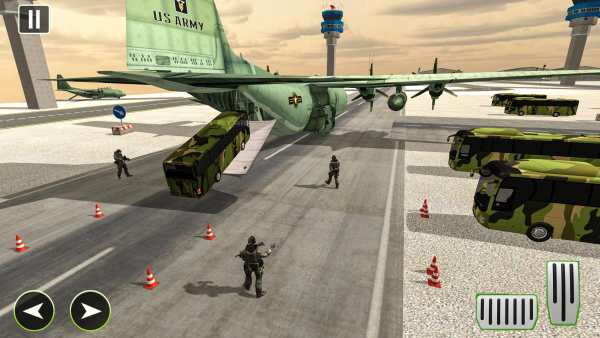 US Army Plane Transporter Military Bus Driving Sim screenshot 1