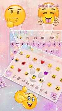 Cute Pink Alien Keyboard Theme screenshot 3