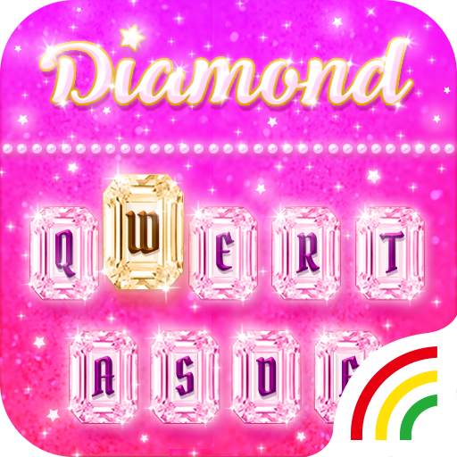 Pink Diamond Keyboard Theme - Emoji&Gif 3.0.0