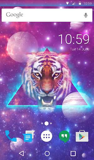 Space Tiger Animated Keyboard   Live Wallpaper screenshot 6