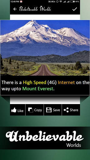 Unbelievable Fact in The Worlds screenshot 1