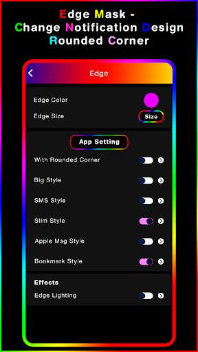 Edge Mask - Change To Unique Notification Design screenshot 1