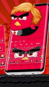 Red Fighting Bird Keyboard Theme screenshot 2