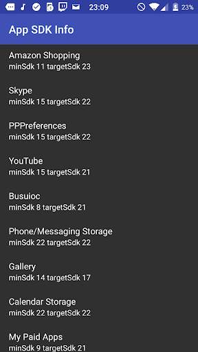 App SDK Info screenshot 1