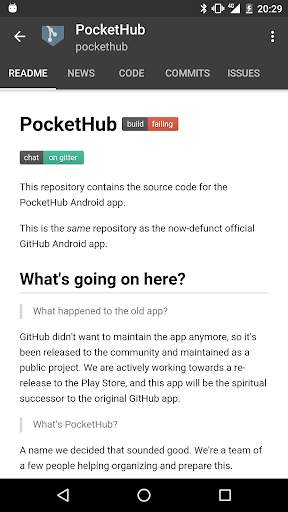 PocketHub for GitHub 3 تصوير الشاشة