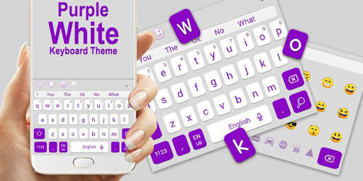 Purple White Keyboard Theme screenshot 4