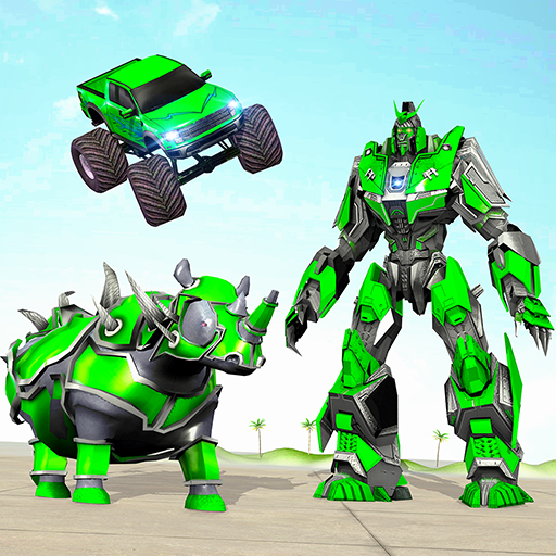 Rhino Robot Car Futuristic Robot Transformation icon