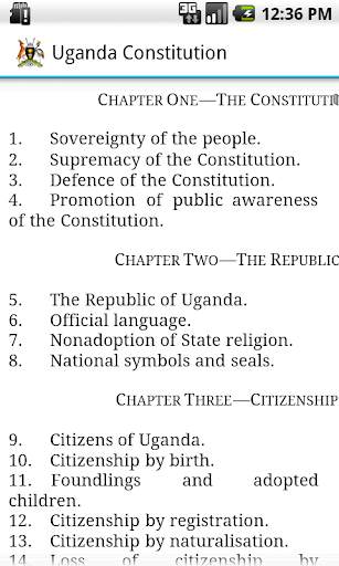 Uganda Constitution screenshot 1