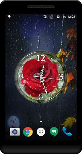 Rose Clock Live Wallpaper screenshot 2
