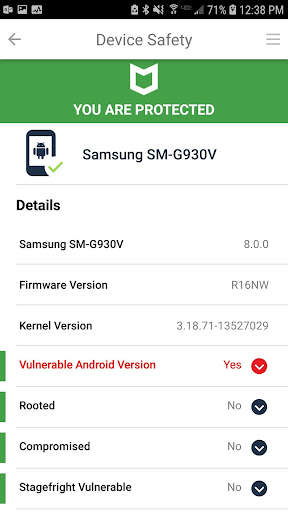 McAfee MVISION Mobile screenshot 2