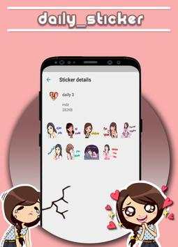 Girl Daily Sticker for whatsapp screenshot 2