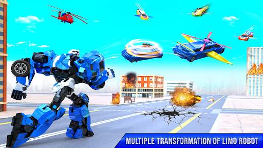 Limo Car Dino Robot Car Game screenshot 3