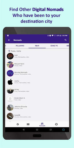 Moving Nomads - City tips & list travelers nearby screenshot 6