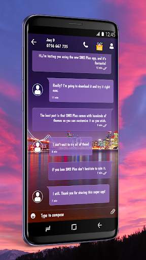 Wallpaper SMS Theme screenshot 2