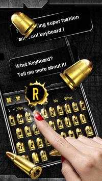 Gold Gunnery Bullet Keyboard 2 تصوير الشاشة