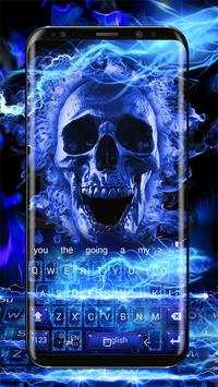 Blue Fire Skull Keyboard скриншот 1