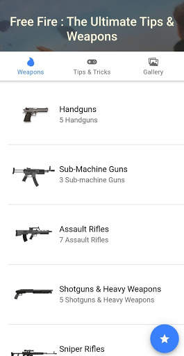Guide for Free Fire New Tips, Weapons screenshot 4