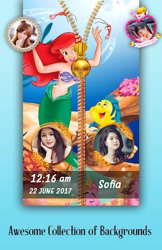 Mermaid Zipper Lock Screen 1 تصوير الشاشة