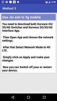 Use 4G jio on 3G Phone VoLTE screenshot 5