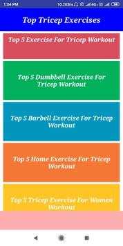 Tricep Exercise - Home & Gym Workout screenshot 1