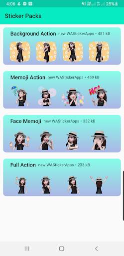 moving stickers for whatsapp - smart girl sticker screenshot 1