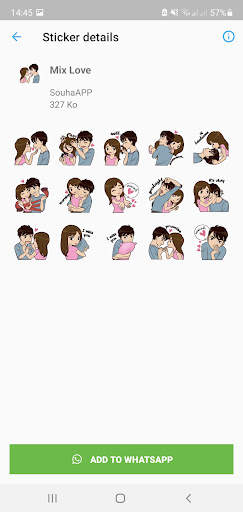 Animated Amoor Stickers GIF love for WhatsAPP screenshot 2