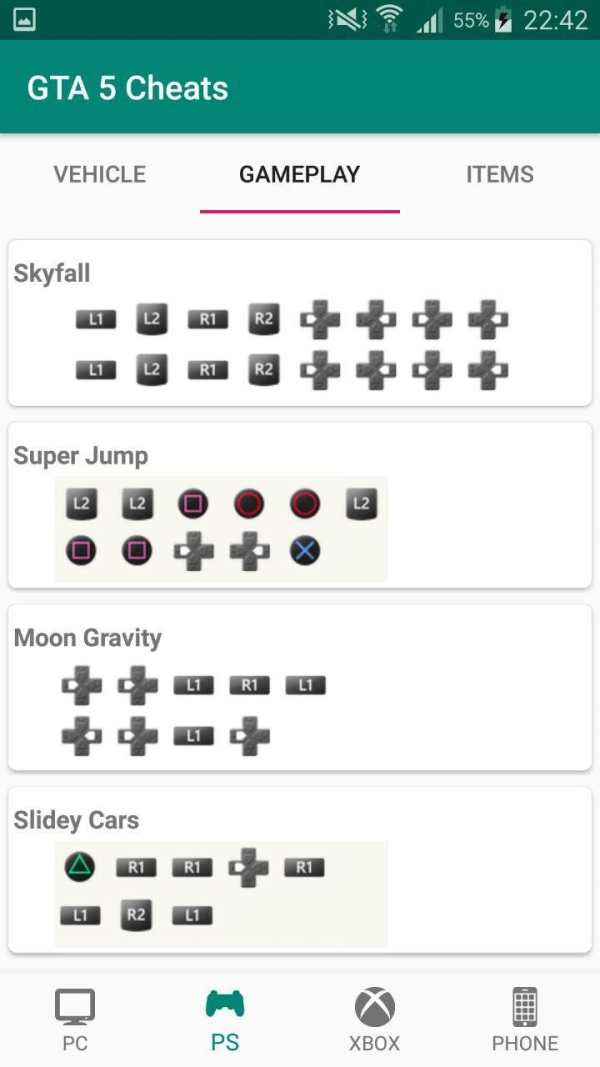 Cheats for GTA 5 screenshot 6