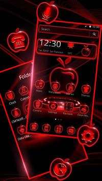 Red Neon Apple Theme screenshot 4
