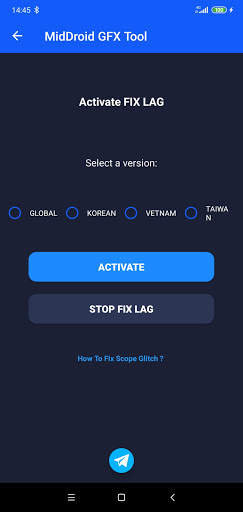 MidDroid - GFX TOOL 90 FPS for PUBG‏ स्क्रीनशॉट 2