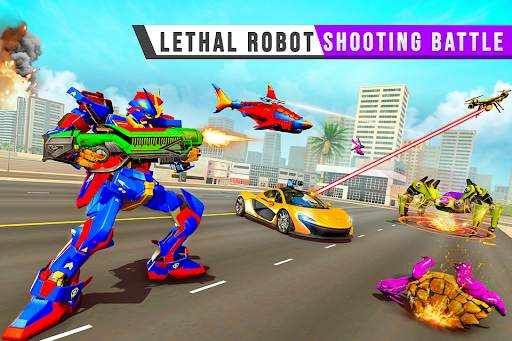 Police Shark Robot Car Game screenshot 3