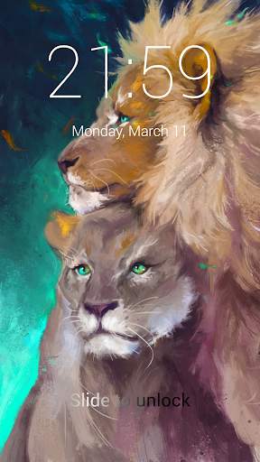 Lion Art Passcode Lock Screen & Wallpapers 🦁 screenshot 5