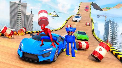 Superhero Car spider Racing screenshot 2