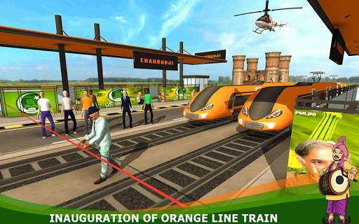 Orange Line Metro Train Game: New Train Simulator screenshot 5