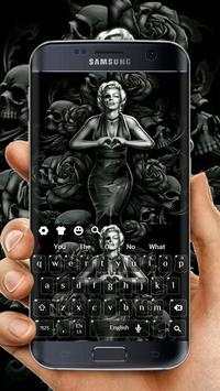 Black Rose Skeleton Lady Keyboard screenshot 1