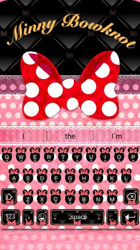 Minny bowknot keyboard theme screenshot 3