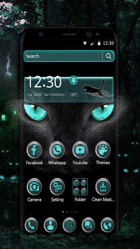 Blue Leopard Eyes Theme screenshot 1