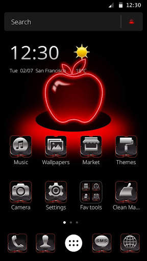 Red Neon Apple Dark Theme screenshot 6